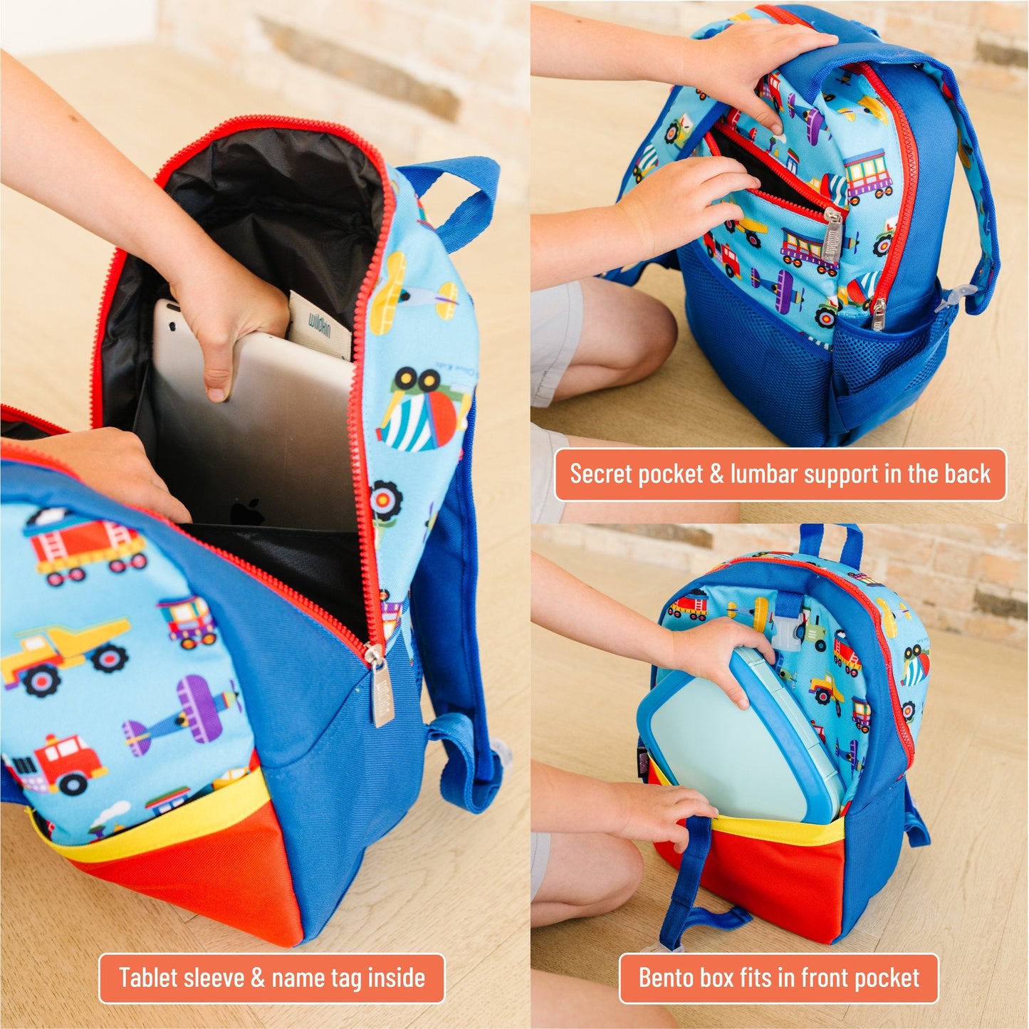 Wildkin Vegan Clip-in Lunch Box+Pack It All 15" Backpack Set