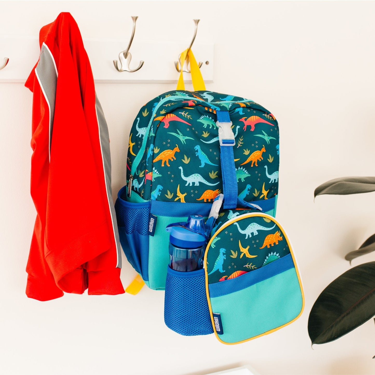 Wildkin Vegan Clip-in Lunch Box+Pack It All 15" Backpack Set