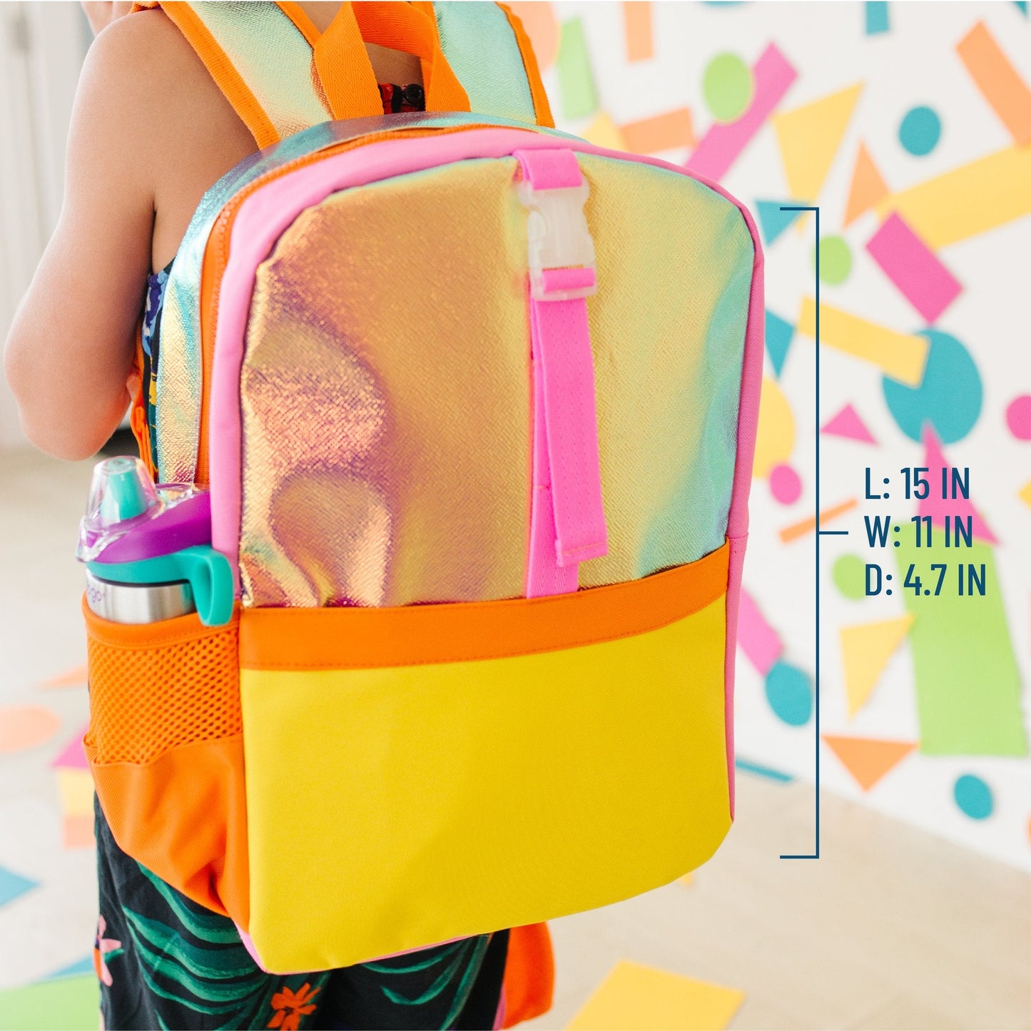 Wildkin Vegan Clip-in Lunch Box+Pack It All 15" Backpack Set
