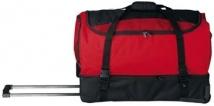 Goodhope Bags Red Rolling Soft Trunk Duffel Bag 26" Double Compartments