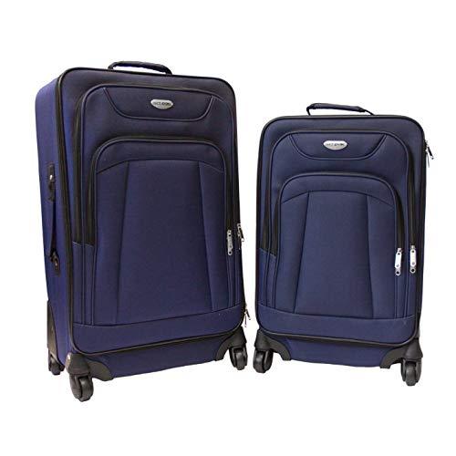 NorthPak Milano 2 Piece 21’’ and 25’’ luggage Spinner Softside 600D Polyester carry-on Set