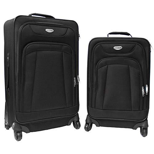NorthPak Milano 2 Piece 21’’ and 25’’ luggage Spinner Softside 600D Polyester carry-on Set