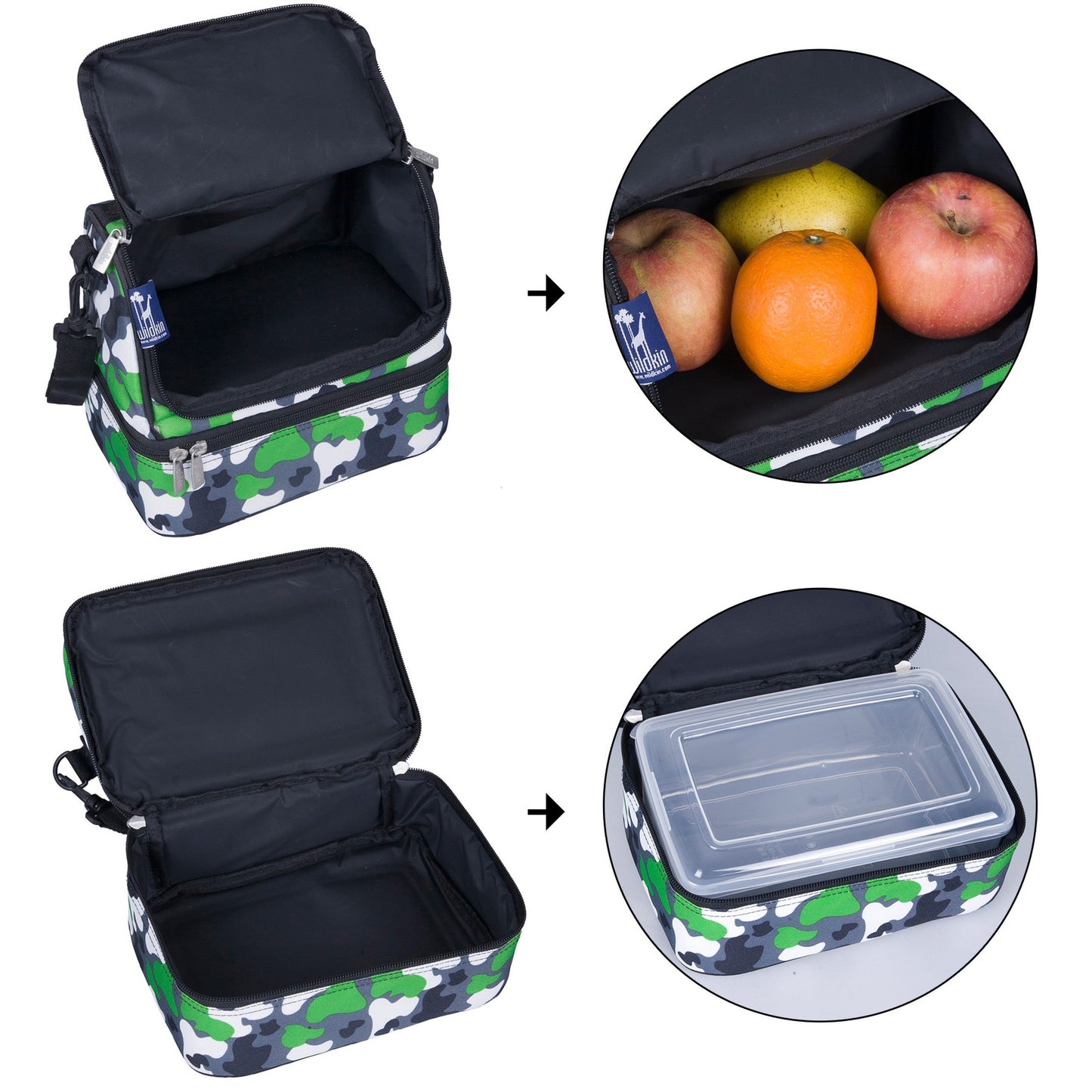 Wildkin Insulated Two Compartment Lunch Bag