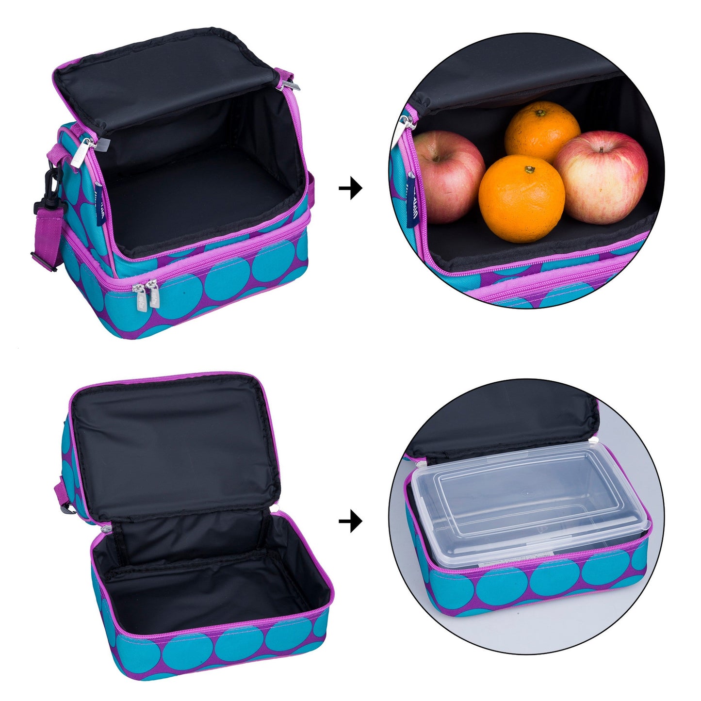 Wildkin Insulated Two Compartment Lunch Bag