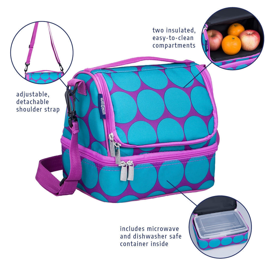 Wildkin Insulated Two Compartment Lunch Bag