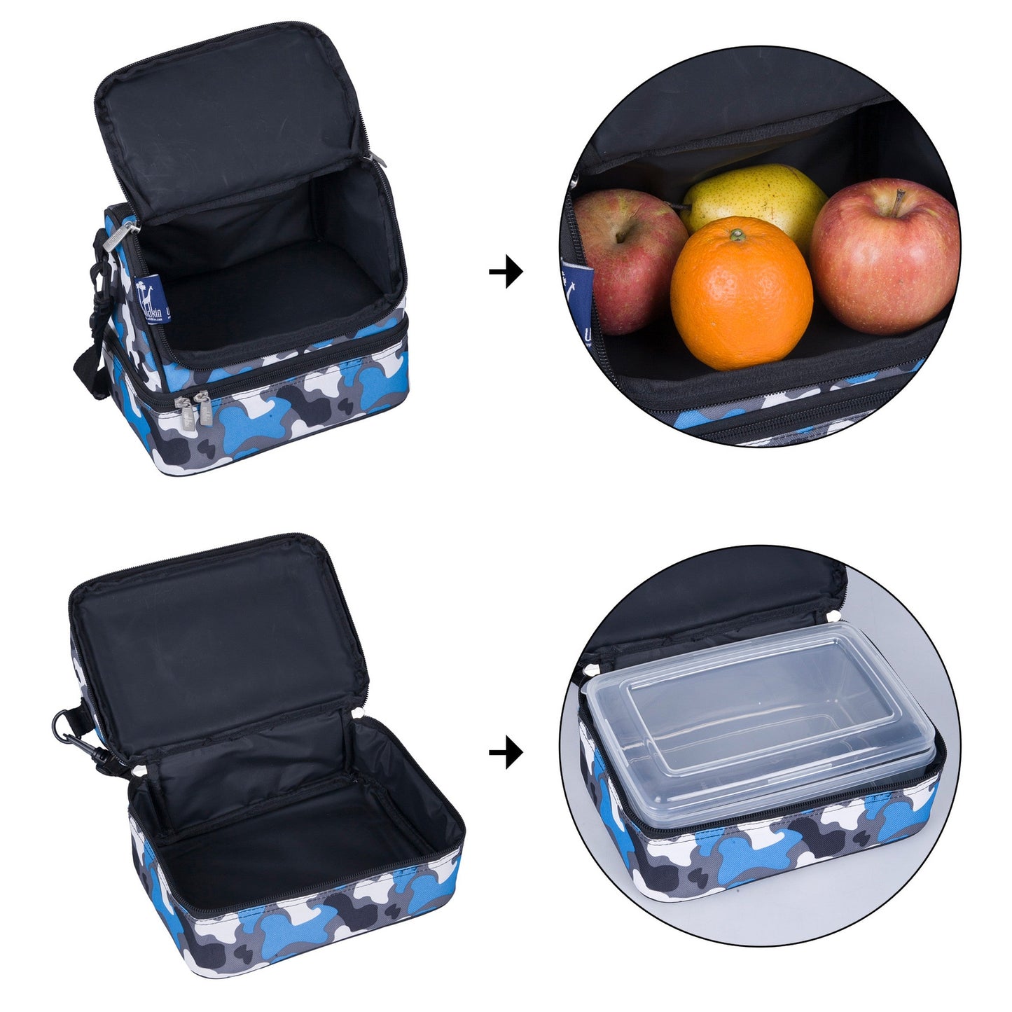 Wildkin Insulated Two Compartment Lunch Bag