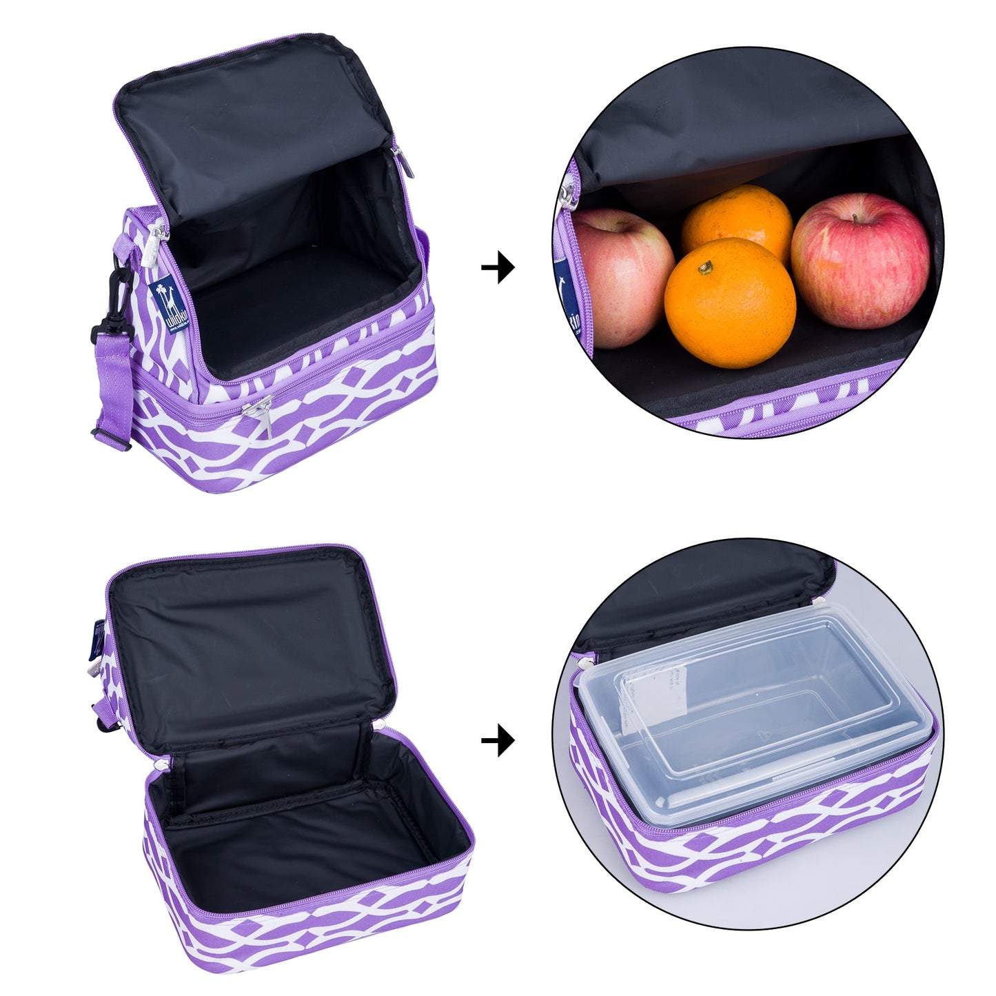 Wildkin Insulated Two Compartment Lunch Bag