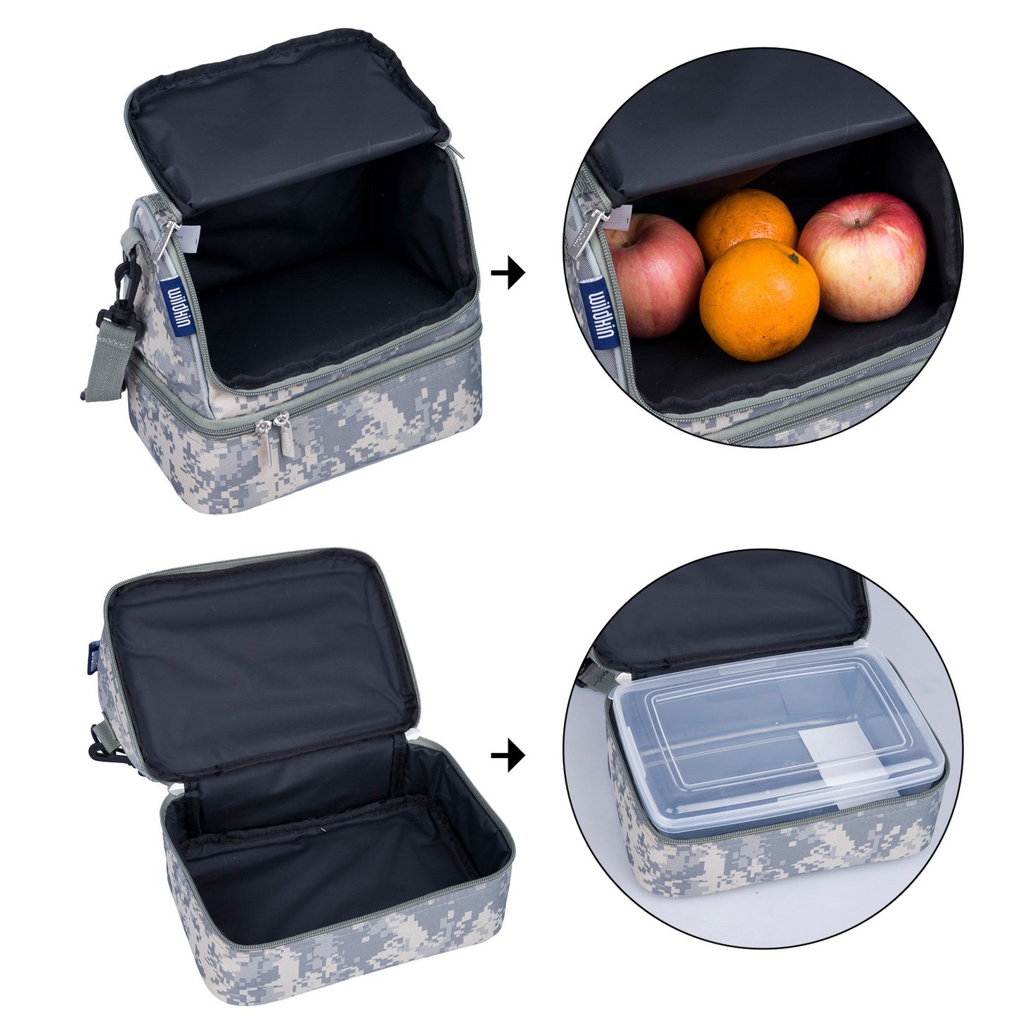 Wildkin Insulated Two Compartment Lunch Bag