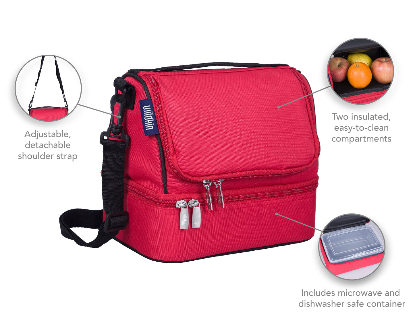 Wildkin Insulated Two Compartment Lunch Bag