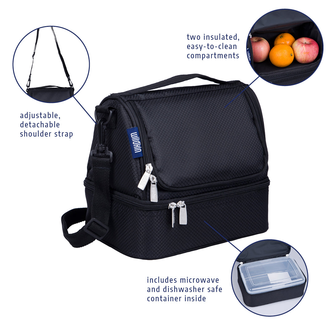 Wildkin Insulated Two Compartment Lunch Bag