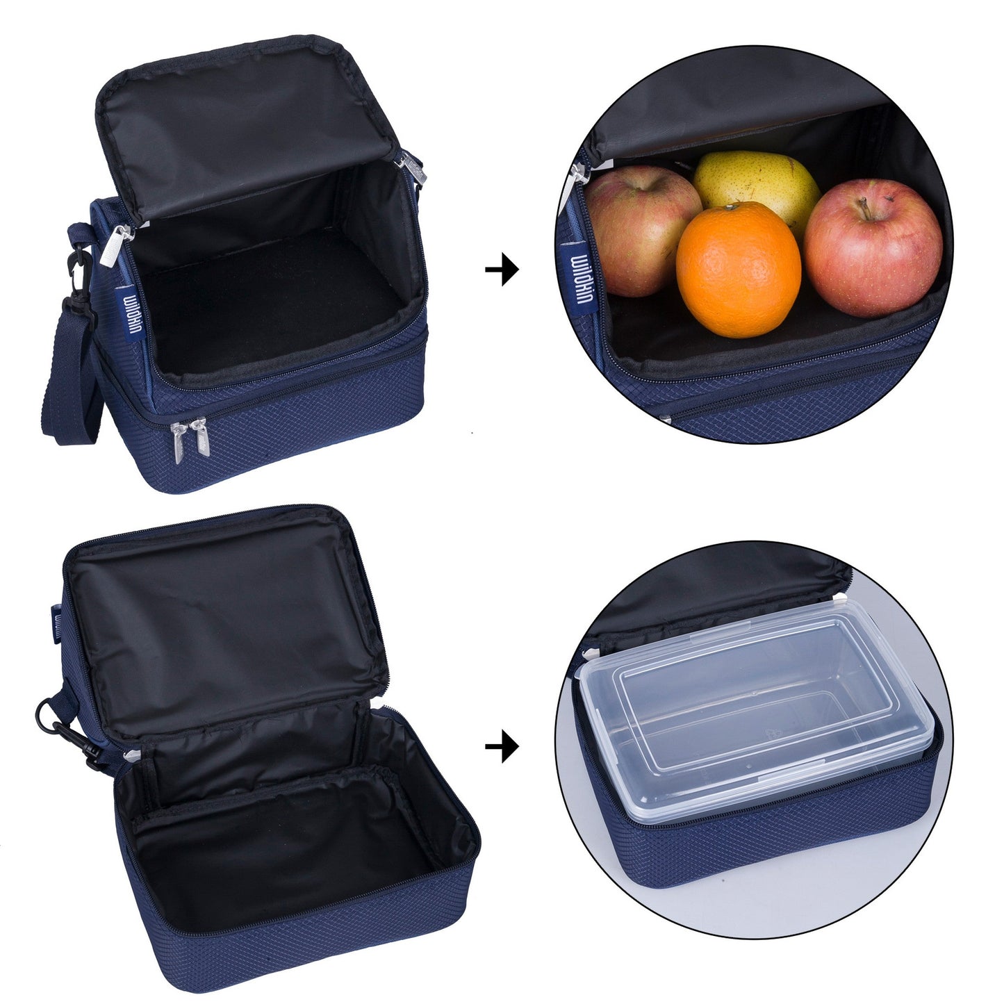 Wildkin Insulated Two Compartment Lunch Bag