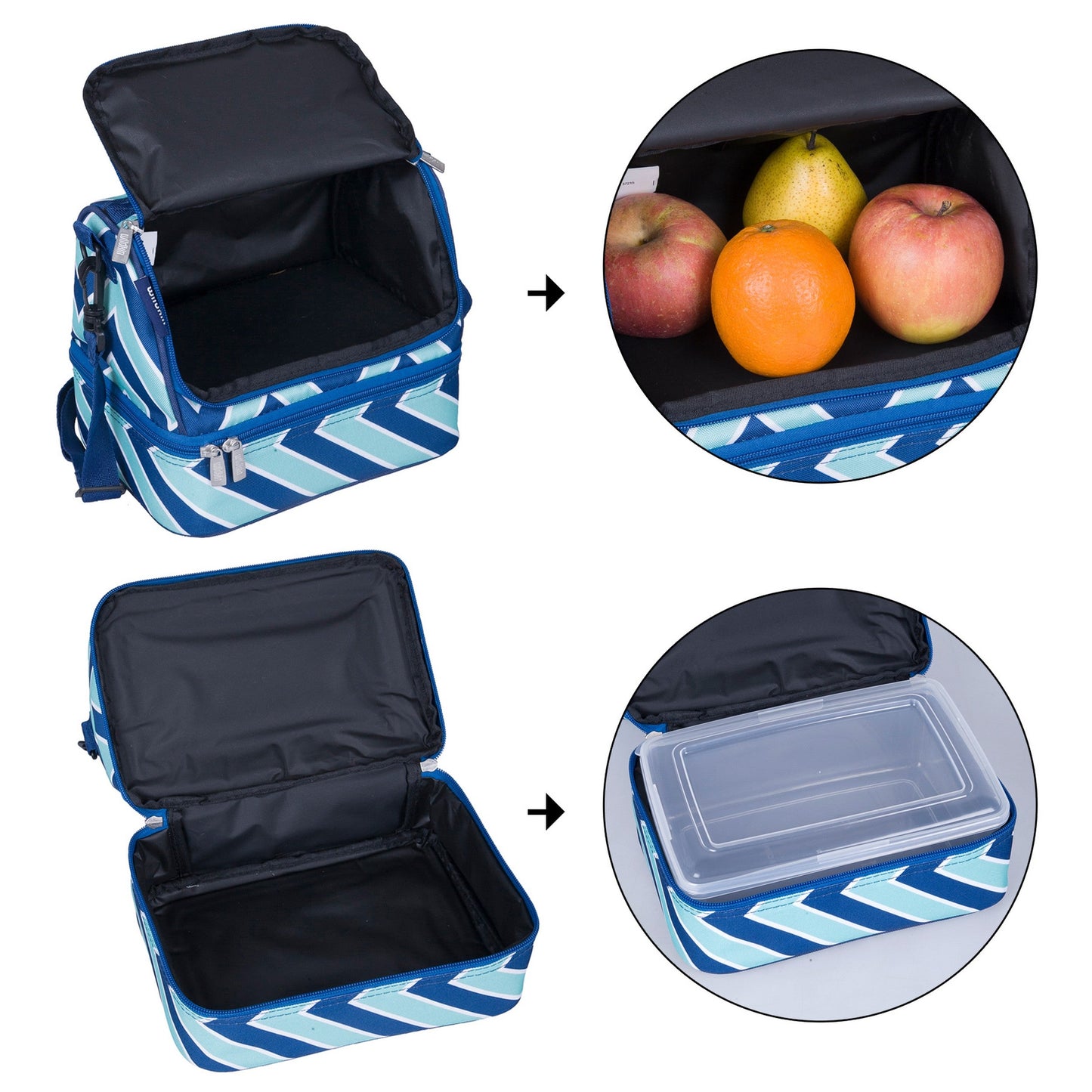 Wildkin Insulated Two Compartment Lunch Bag