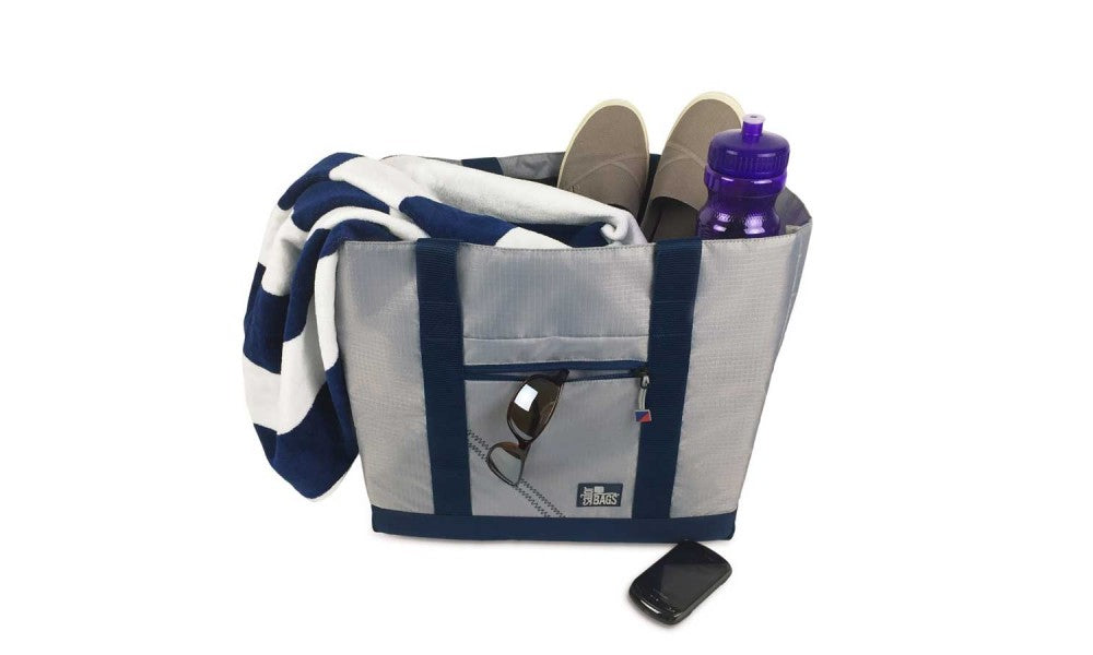 SailorBags Silver Spinnaker All-Day multipurpose Beach Vegan Tote