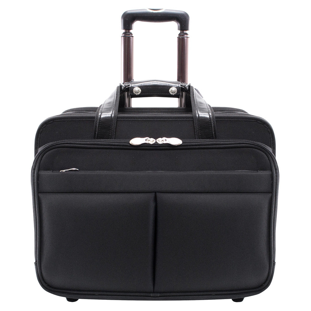 McKlein ROOSEVELT 17" Nylon Patented Unisex Detachable 2-in-1 Wheeled Laptop Briefcase w/ Removable Sleeve