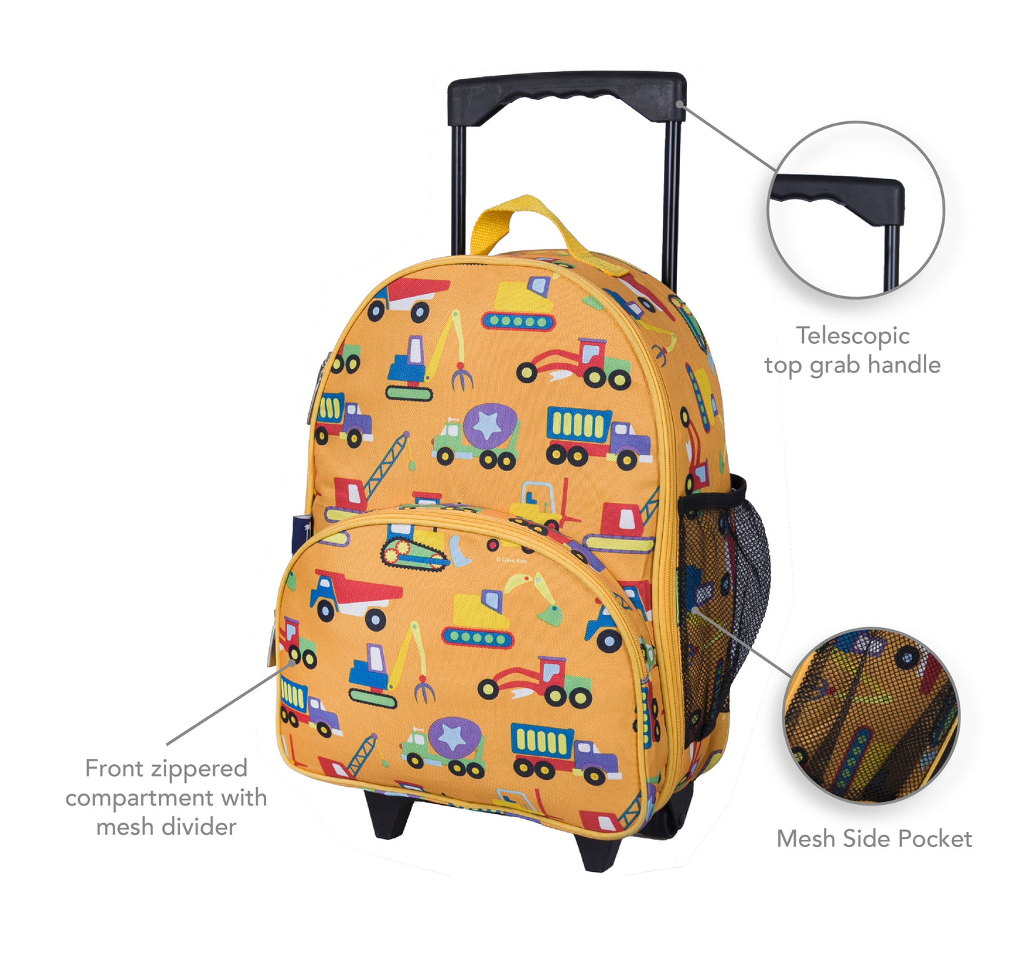 Wildkin Kids Rolling Luggage Under-seat Carry-on 16"