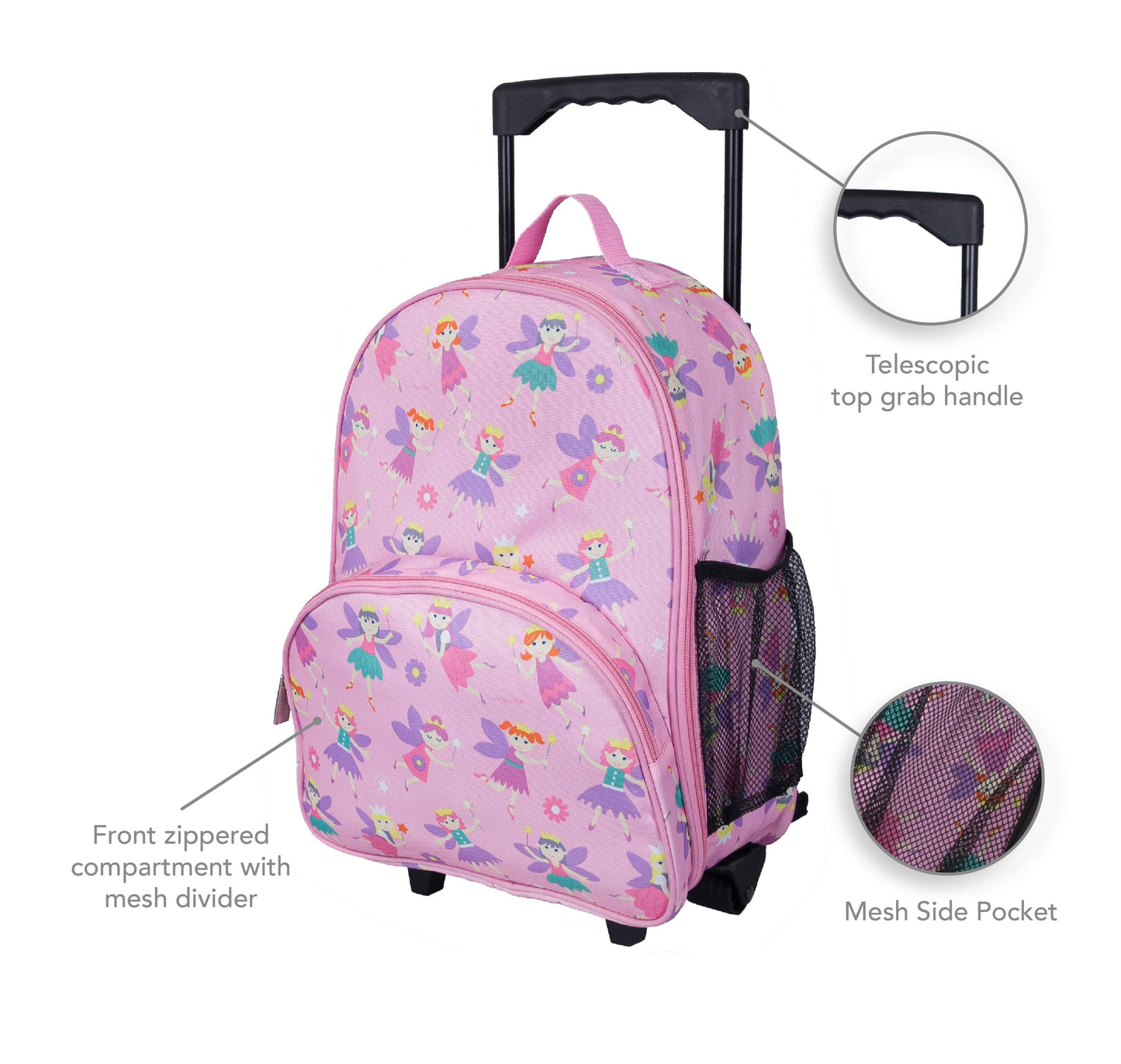 Wildkin Kids Rolling Luggage Under-seat Carry-on 16" Age:3-10