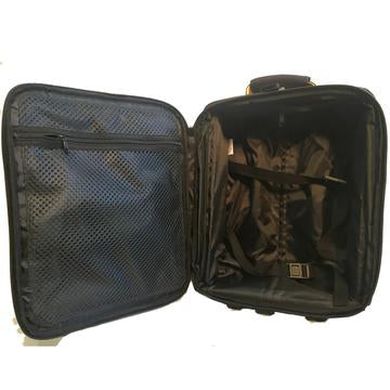 A. Saks 17" Under-The-Seat Overnight Upright Expandable Computer Rollaboard w/USB Port