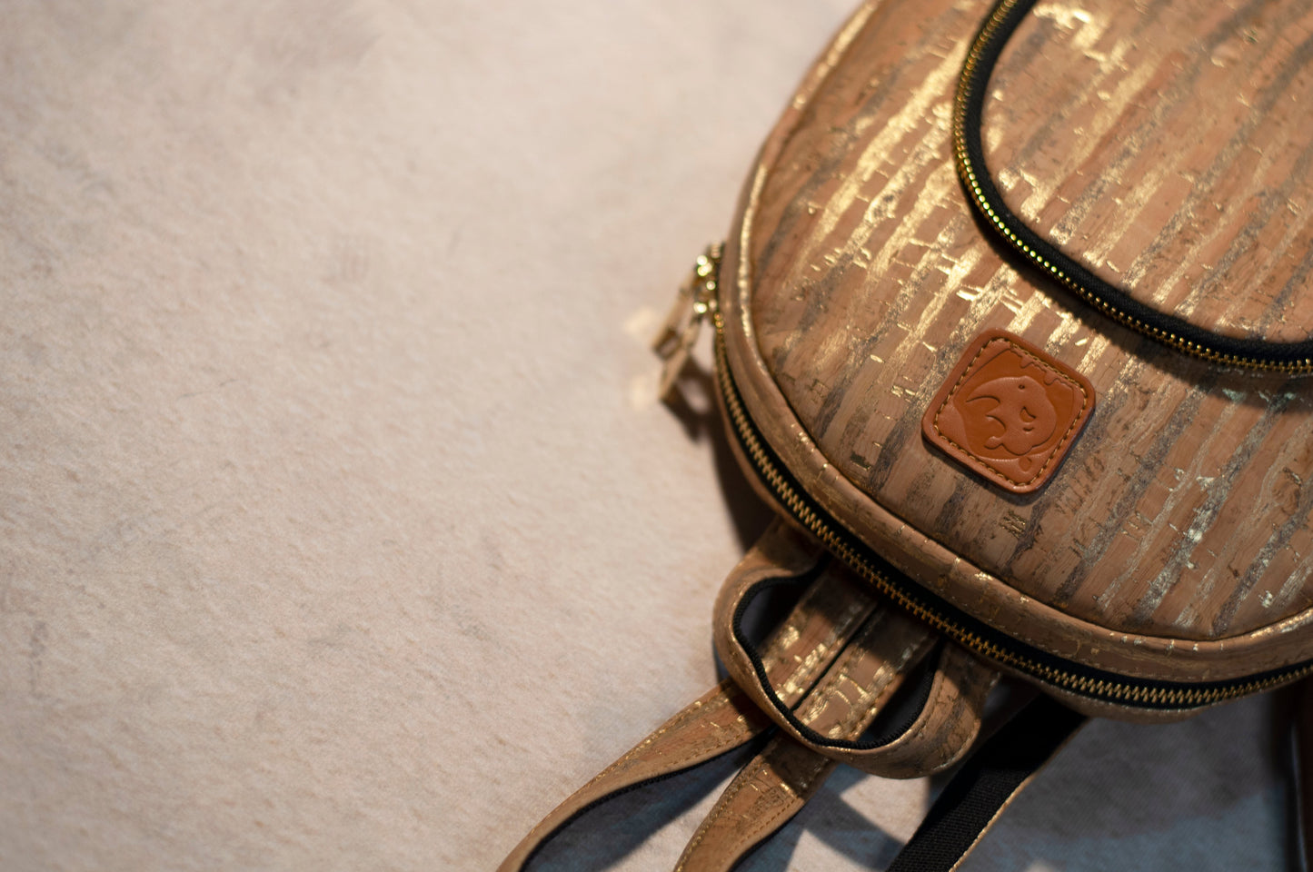 White Rhino Teddy Cork Vegan Backpack
