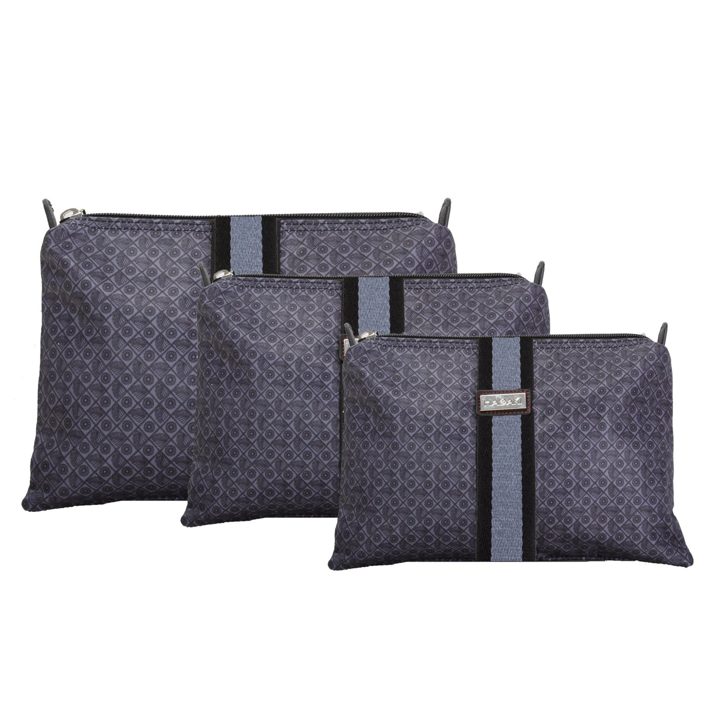 Hadaki Eco-friendly Vegan 3 Piece Travel Zip Carry All Pod Set