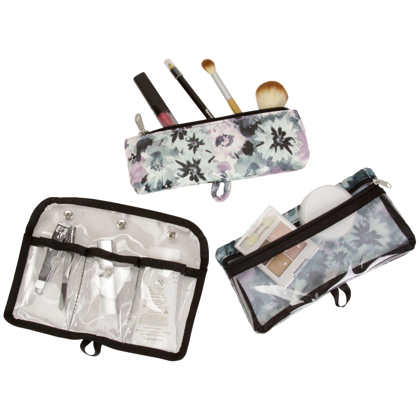 Hadaki Eco-friendly Vegan Leather Train Case Travel Organizer Cosmetic Case