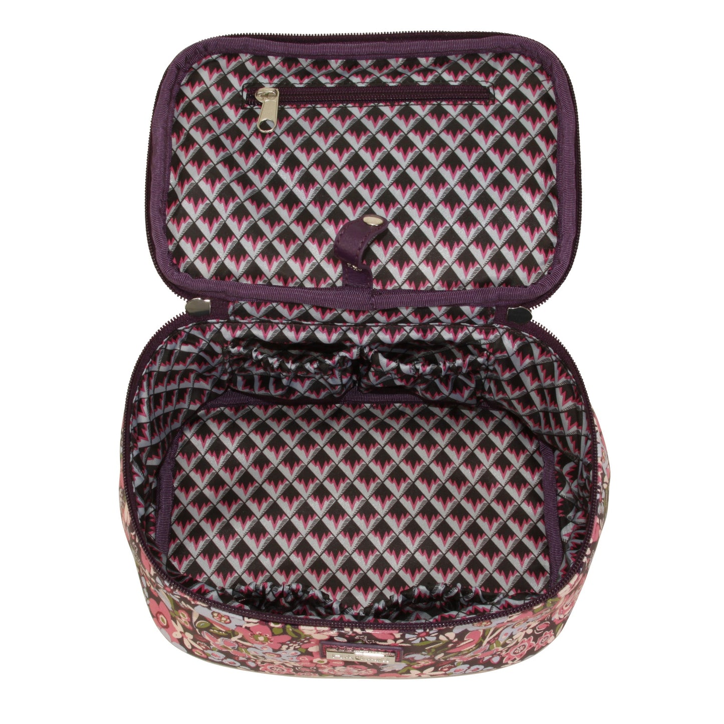 Hadaki Eco-friendly Vegan Leather Train Case Travel Organizer Cosmetic Case
