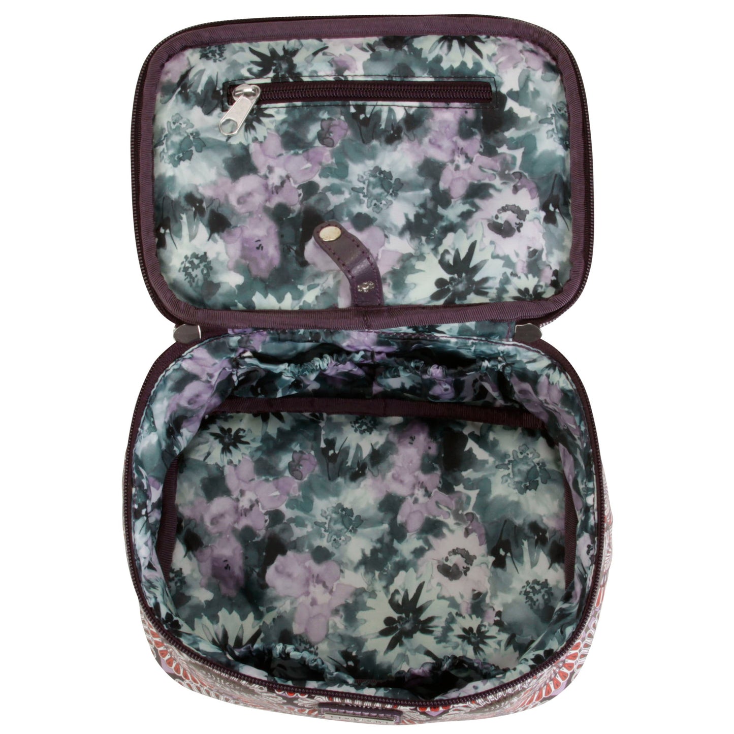 Hadaki Eco-friendly Vegan Leather Train Case Travel Organizer Cosmetic Case