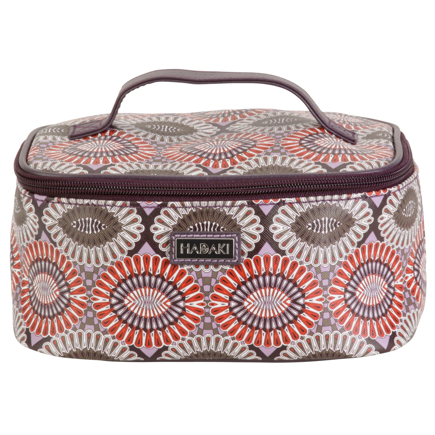 Hadaki Eco-friendly Vegan Leather Train Case Travel Organizer Cosmetic Case