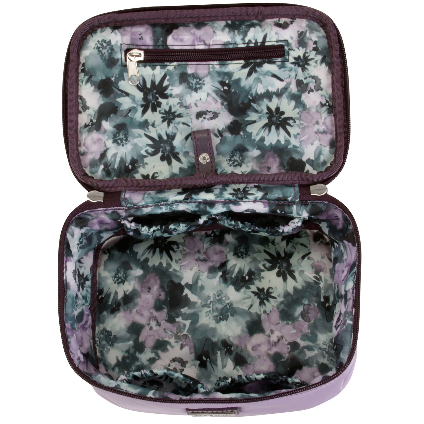 Hadaki Eco-friendly Vegan Leather Train Case Travel Organizer Cosmetic Case
