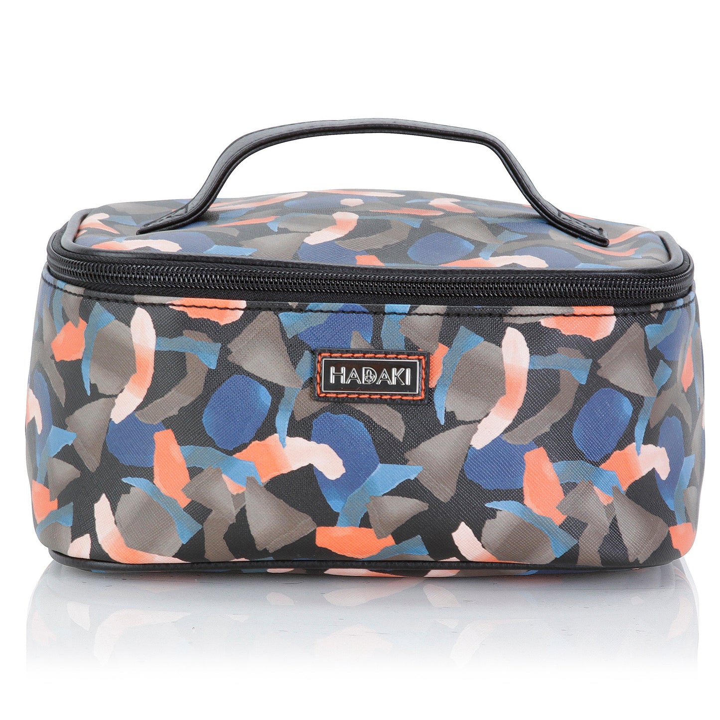 Hadaki Eco-friendly Vegan Leather Train Case Travel Organizer Cosmetic Case