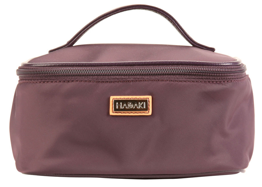 Hadaki Eco-friendly Vegan Leather Train Case Travel Organizer Cosmetic Case
