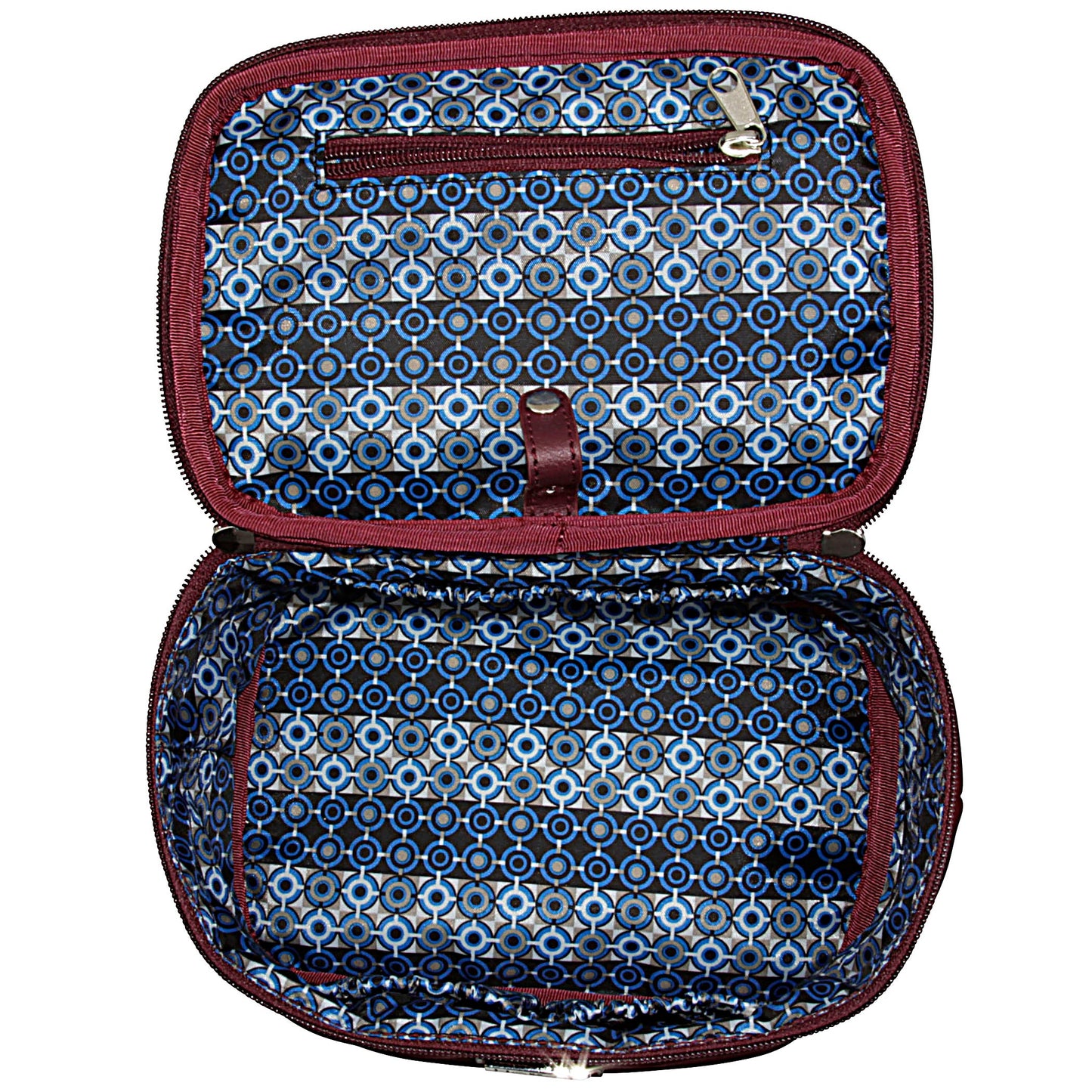 Hadaki Eco-friendly Vegan Leather Train Case Travel Organizer Cosmetic Case