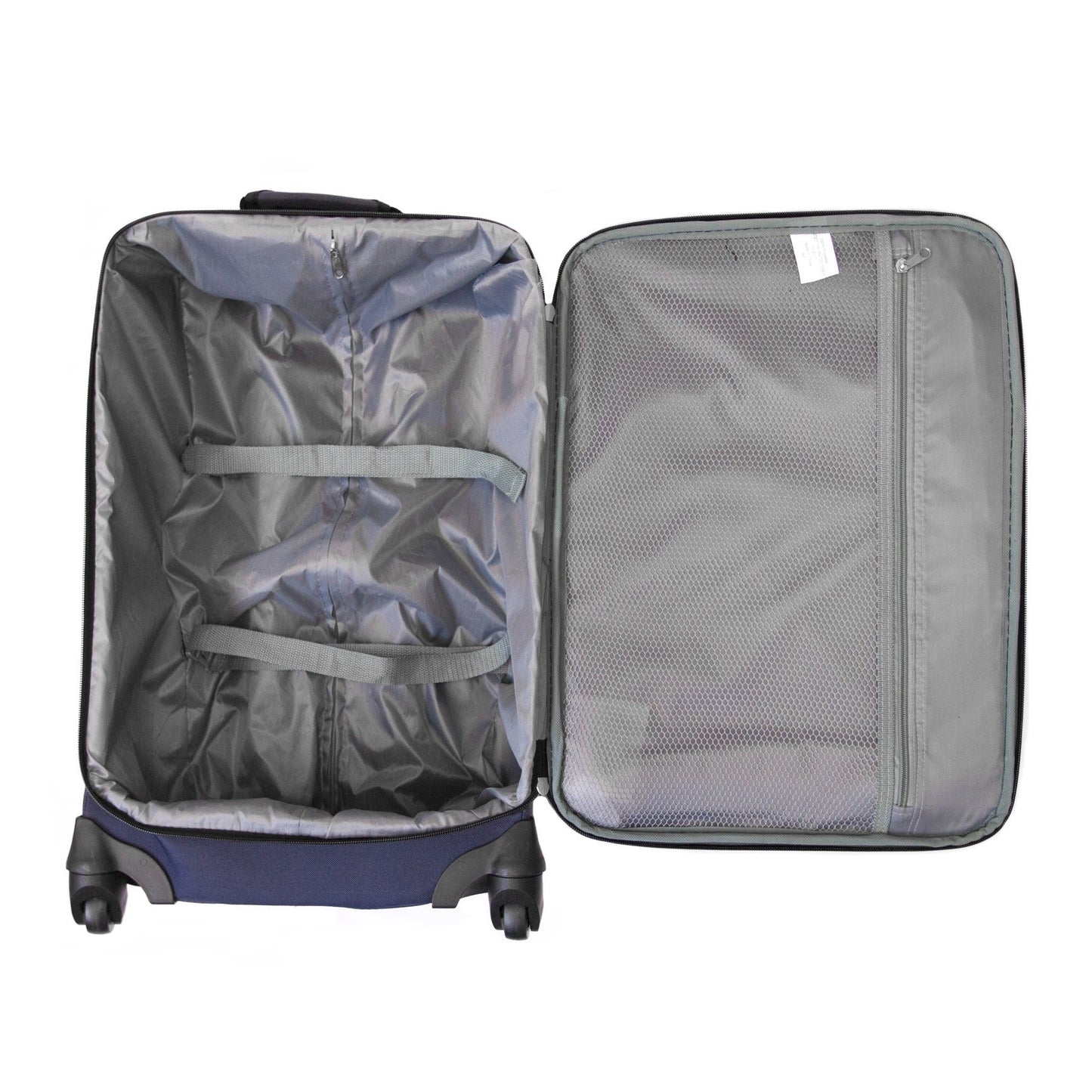 NorthPak Milano 2 Piece 21’’ and 25’’ luggage Spinner Softside 600D Polyester carry-on Set