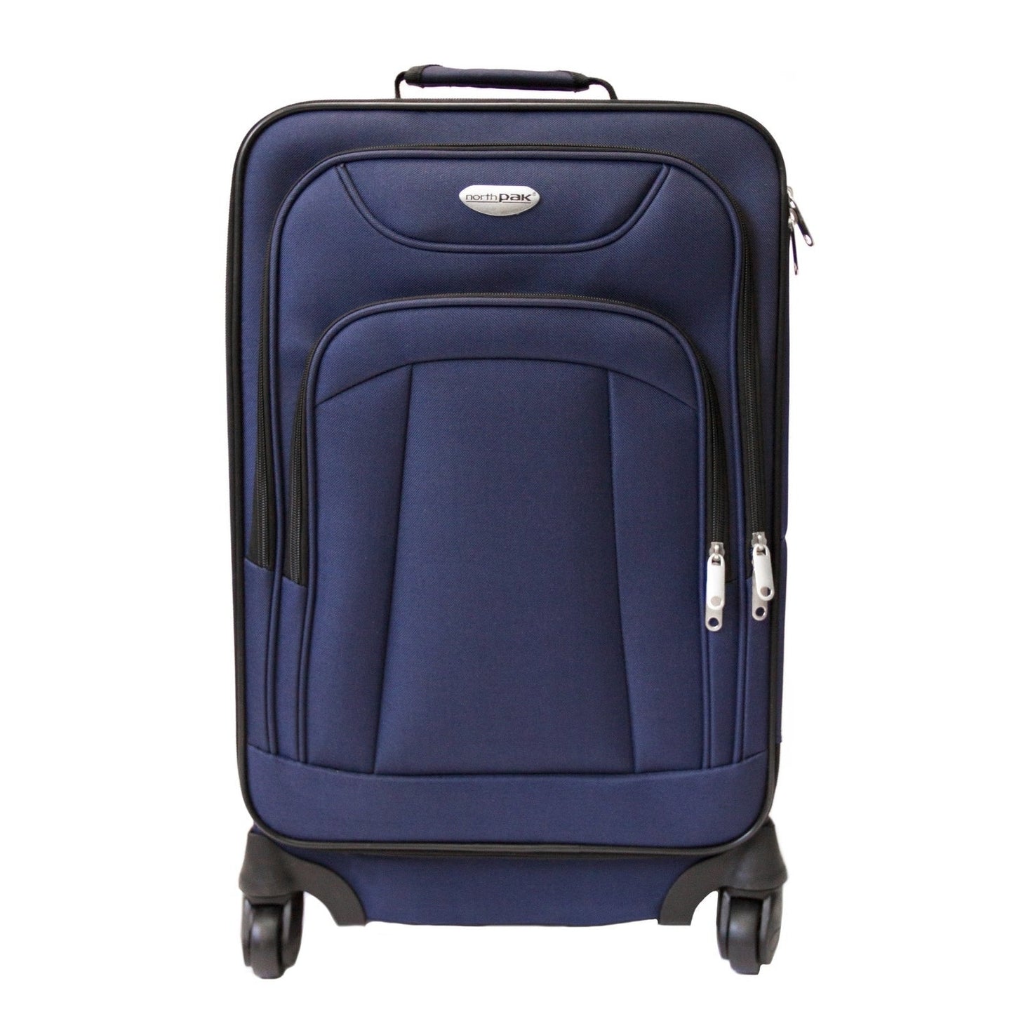 NorthPak Milano 2 Piece 21’’ and 25’’ luggage Spinner Softside 600D Polyester carry-on Set