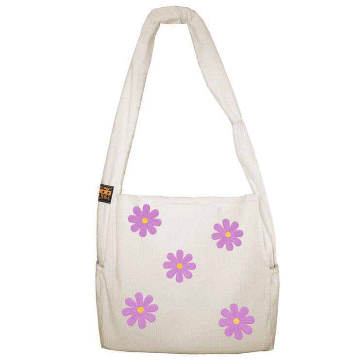 Vine Street Market Large Vegan Canvas Tote Shoulder Bag