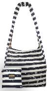 Vine Street Market USA Faded Black Stripes Canvas Market Tote