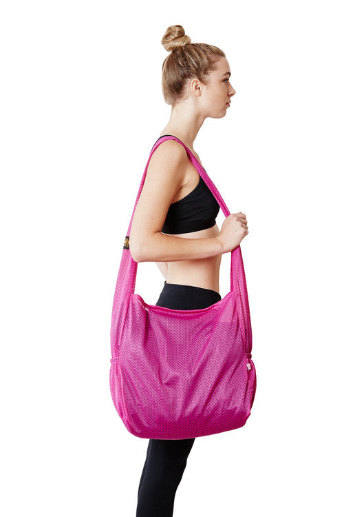 Vine Street Market USA Fuchsia Quick-dry Mesh Gym Athletic Tote