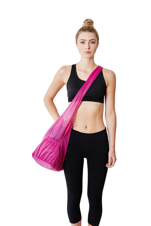 Vine Street Market USA Fuchsia Quick-dry Mesh Gym Athletic Tote