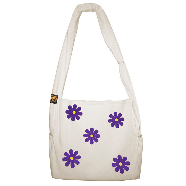 Vine Street Market Large Vegan Canvas Tote Shoulder Bag