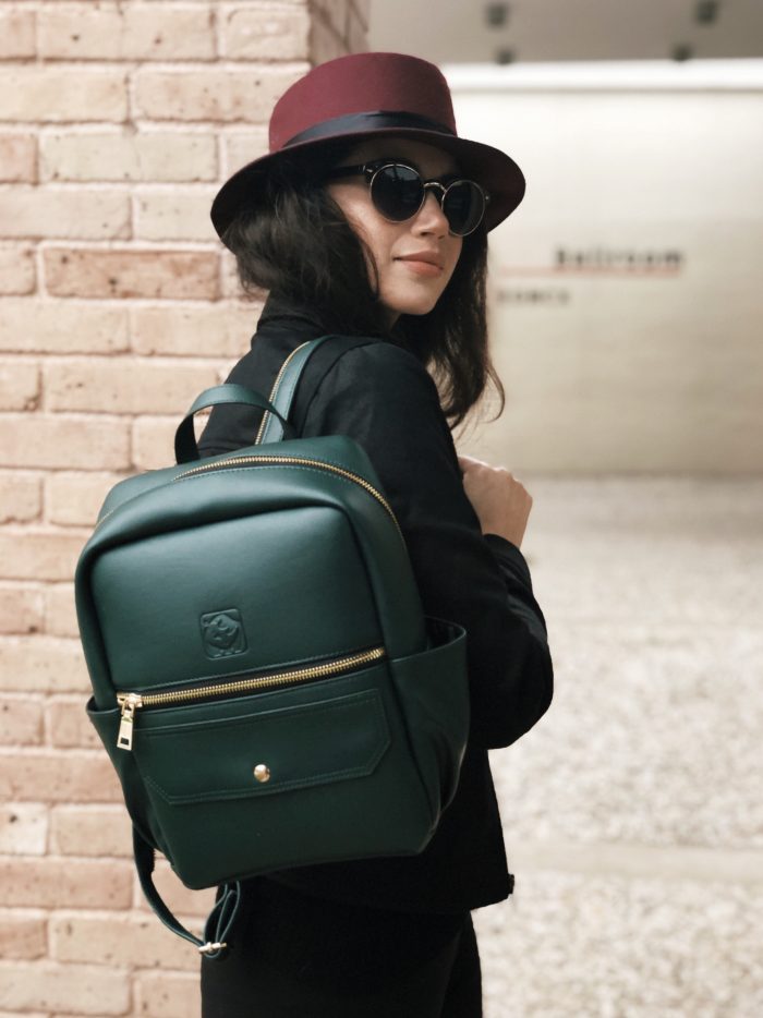 White Rhino Dark Avocado Signature Vegan Backpack