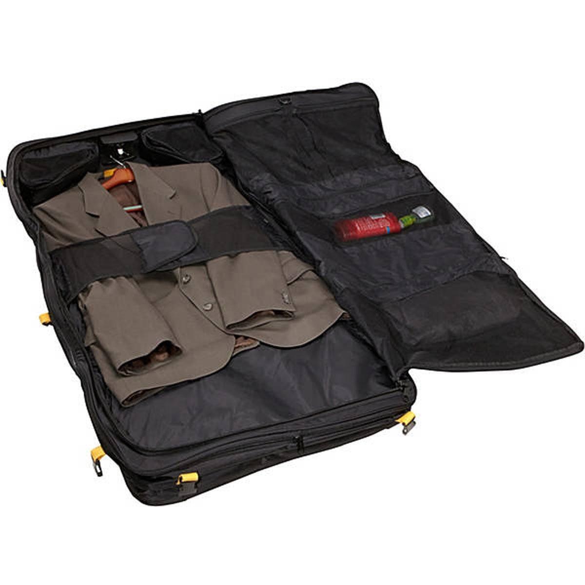 A. Saks Vegan Compact Expandable Deluxe Tri-Fold Carry On Garment Bag