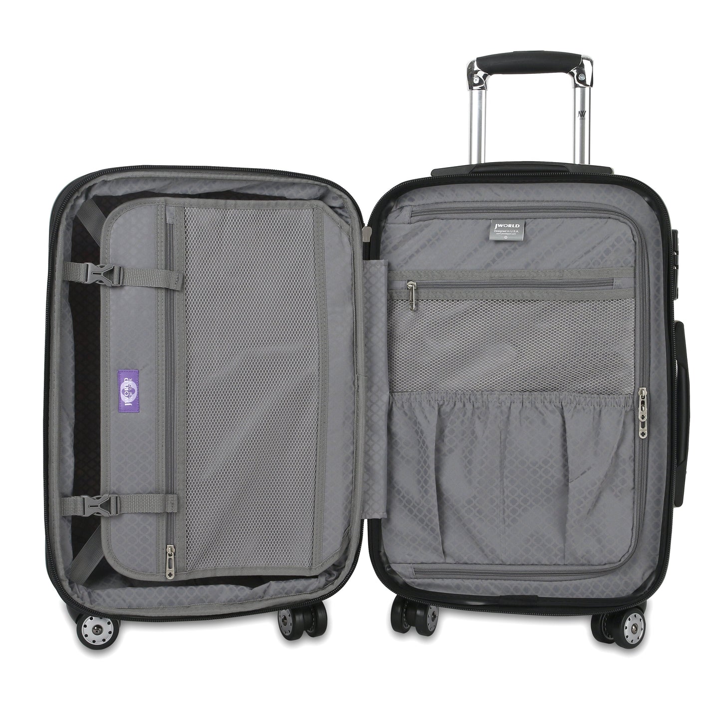 J World New York 20" Expandable TITAN Polycarbonate Carry on ART