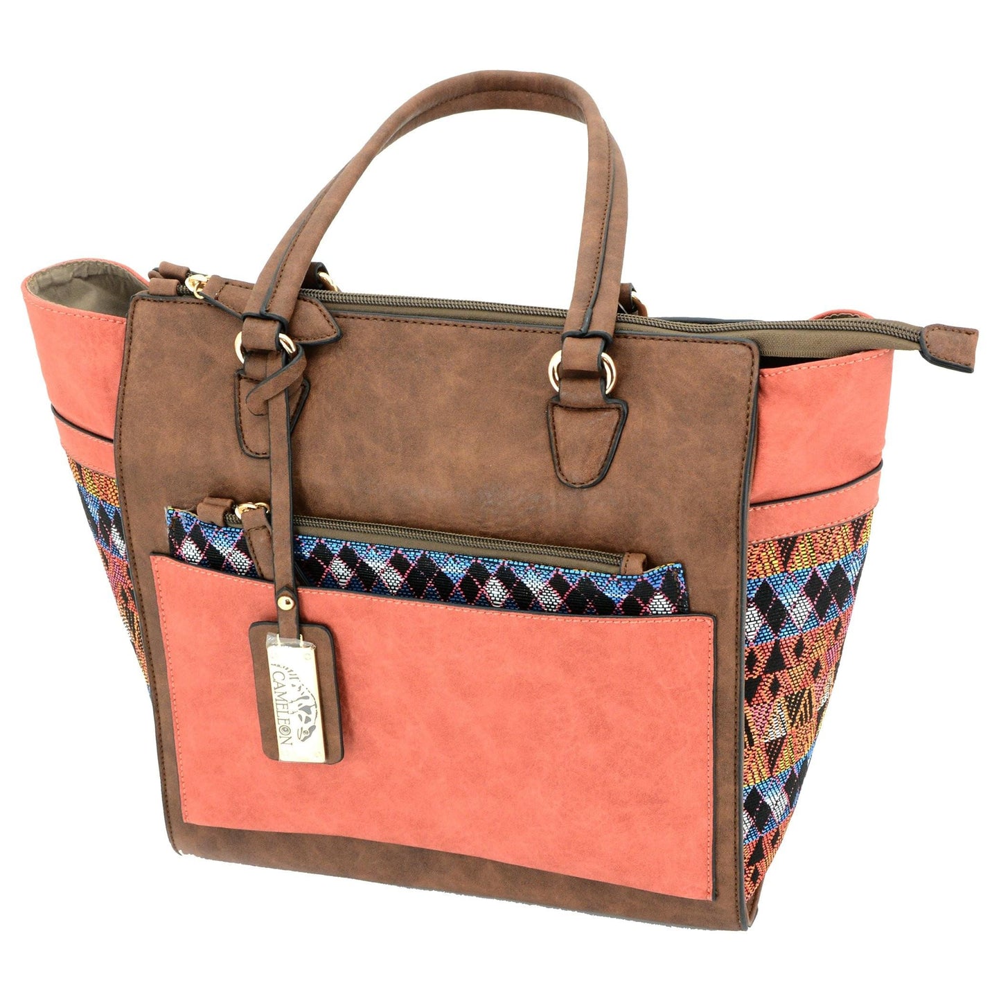 Cameleon Aztec Vegan Handbag Concealed Carry Bag