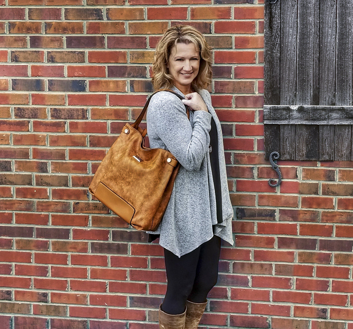 Cameleon Lynx Vegan Handbag Shoulder Tote With CCW Compartment