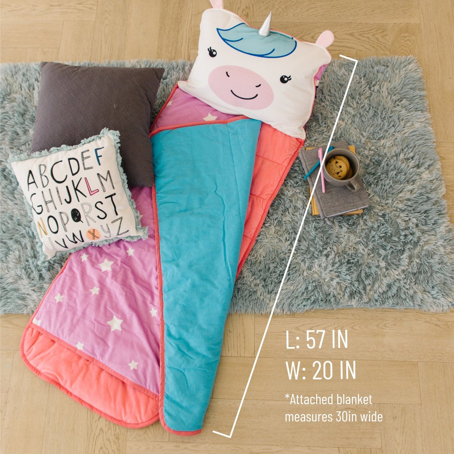 Wildkin Unicorn 3 Piece Set Plush Nap Mat+Lunch Box+Backpack Bundle offer