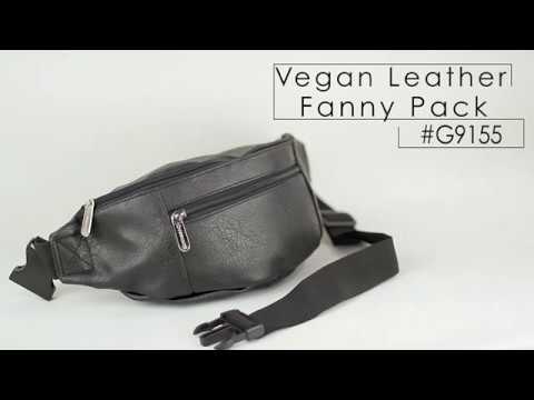 Goodhope Bags Vegan Leather Unisex Zip Fanny Pack