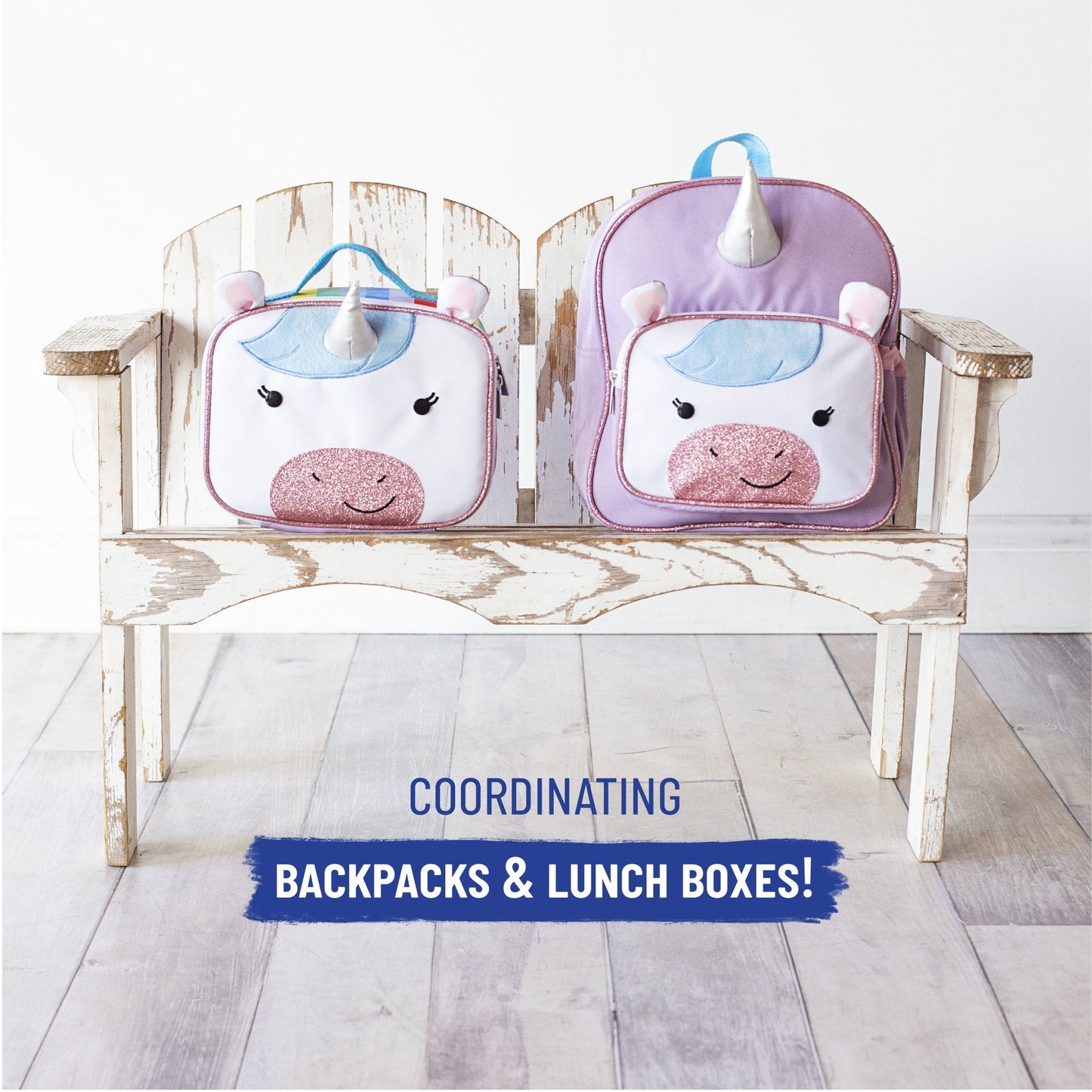 Wildkin Unicorn 3 Piece Set Plush Nap Mat+Lunch Box+Backpack Bundle offer