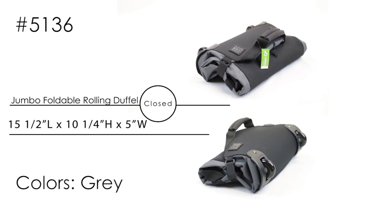 Goodhope Bags Jumbo Travel Foldable Rolling Duffel