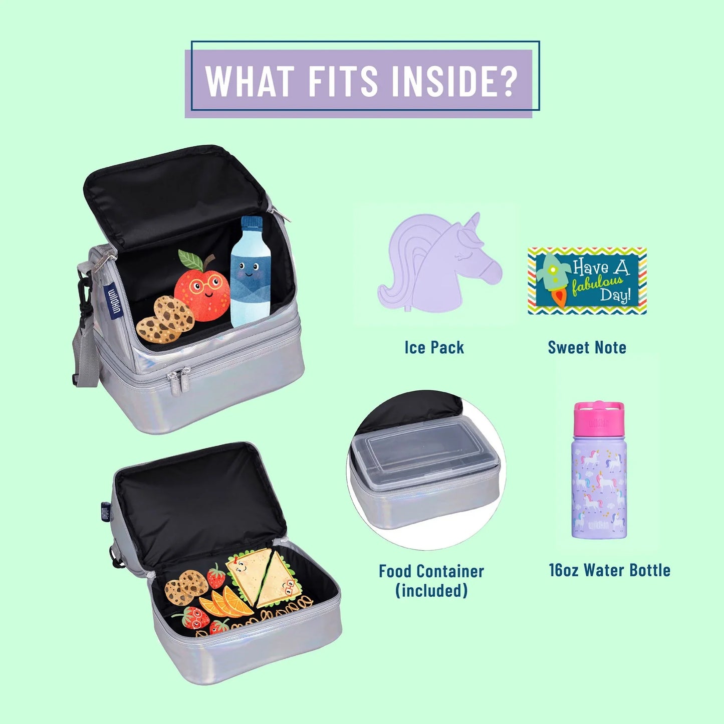 Wildkin Insulated Two Compartment Lunch Bag