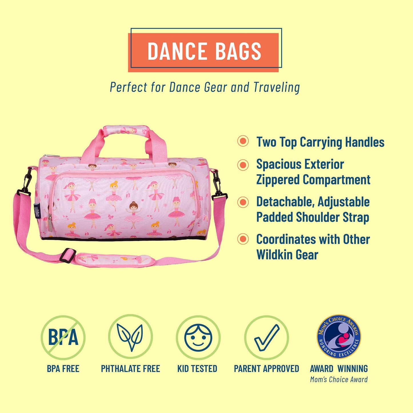 Wildkin Kids Vegan Dance gymnastics Bag