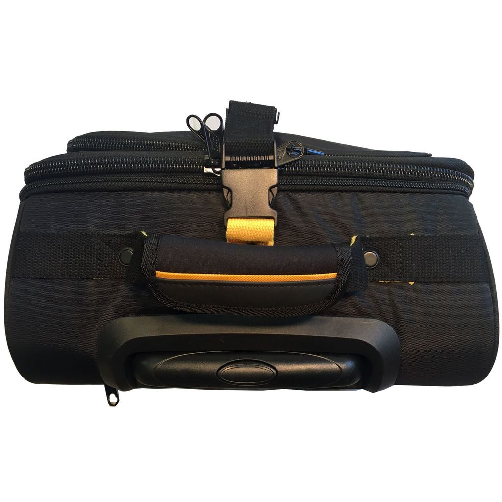 A. Saks 17" Under-The-Seat Overnight Upright Expandable Computer Rollaboard w/USB Port